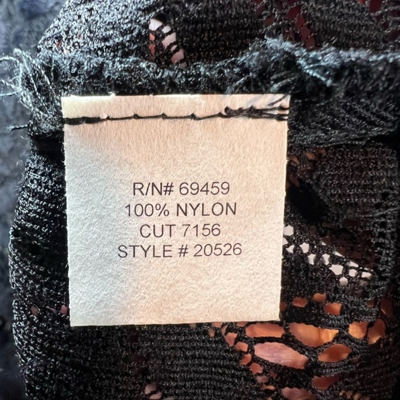 J. VALDI Womens Floral Crochet Lace Tunic Swim Cover Up Dress Black NEW Sz Large - Picture 15 of 15